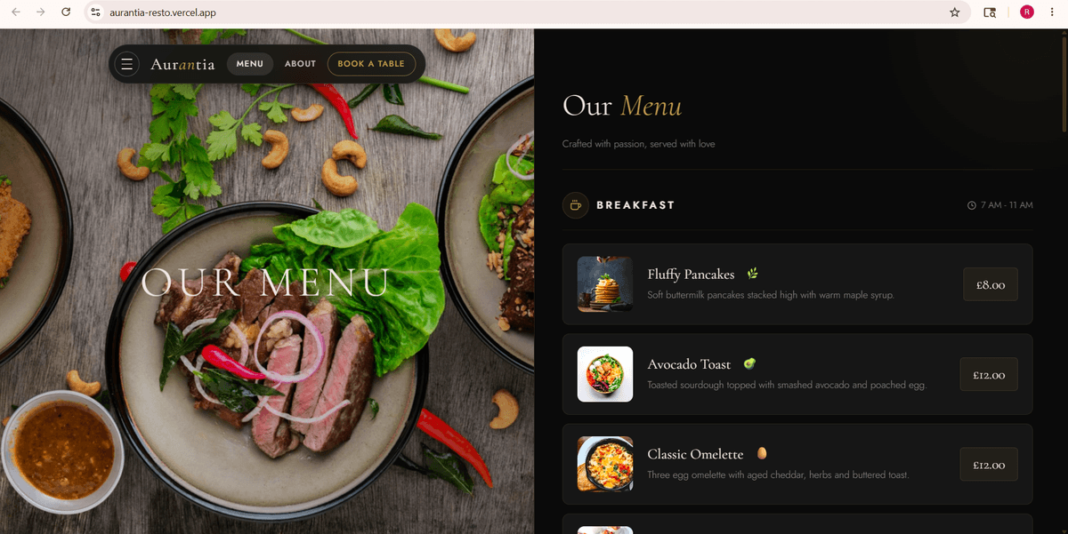 Aurantia Restaurant screenshot 2