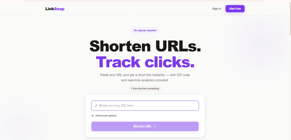 LinkSnap — URL Shortener with Analytics