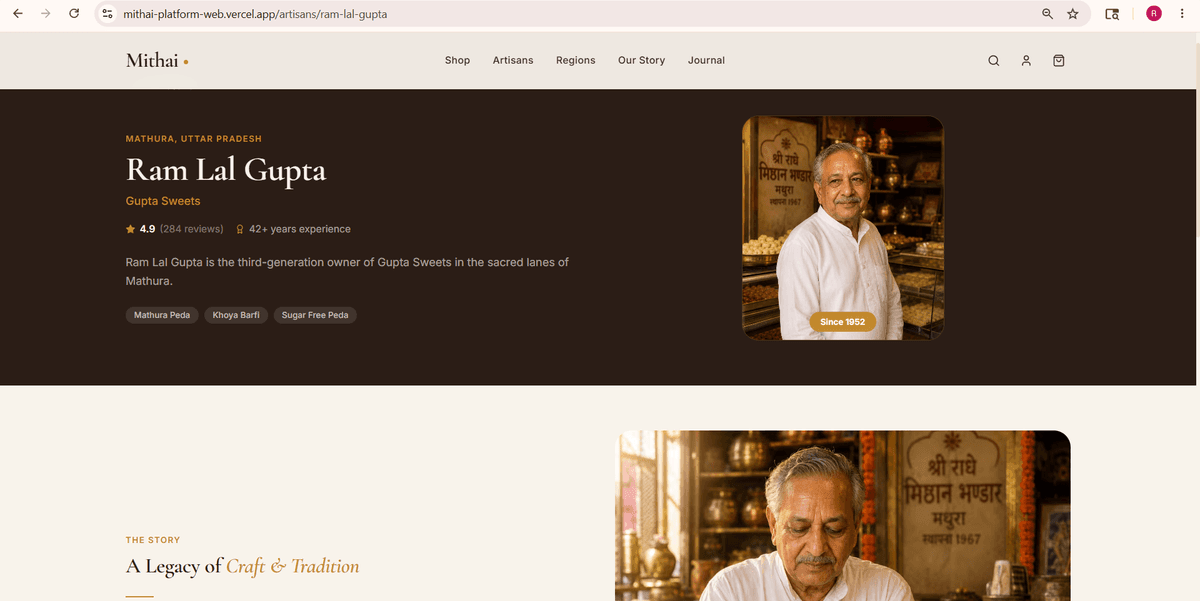 Mithai — Premium Indian Sweets E-Commerce screenshot 4