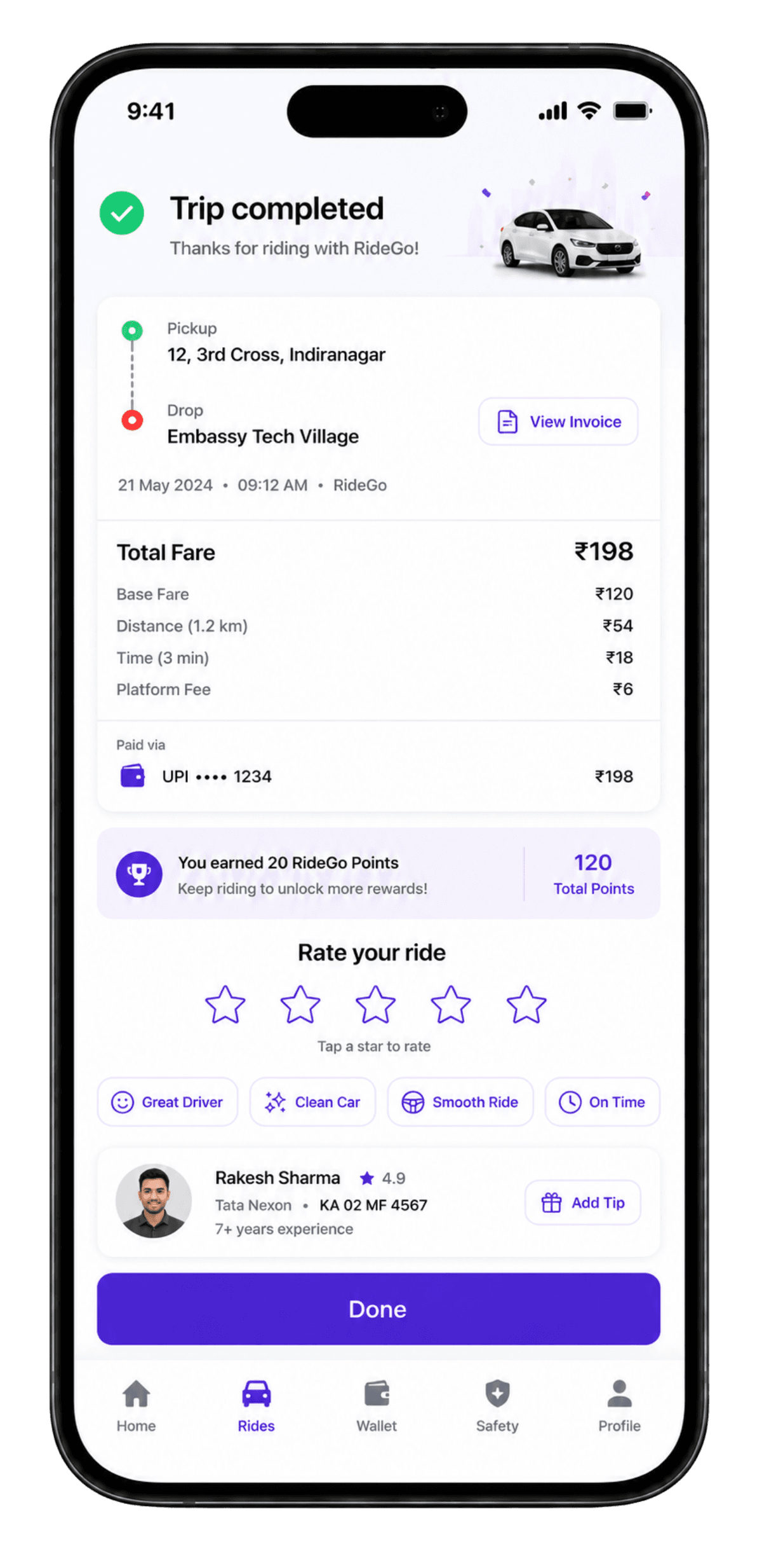 RideFlow — On-Demand Cab Booking App screenshot 4